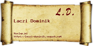 Laczi Dominik névjegykártya